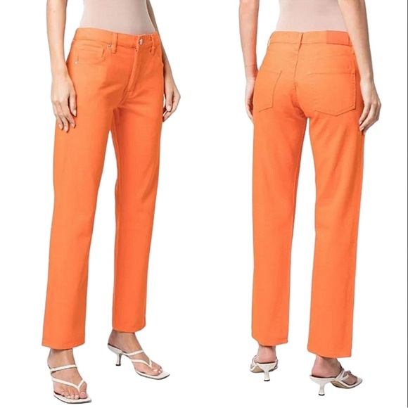 Frame Le Slouch Orang Crush Button Fly Denim Jeans 27 - Picture 1 of 14